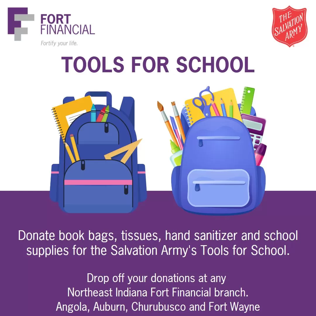 Fort Financial and Salvation Army Tools for School drive