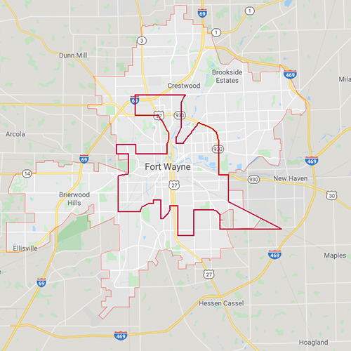Map of Fort Wayne